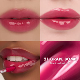 rom&nd Juicy Lasting Tint 21 Grape Bomb applicator close-up
