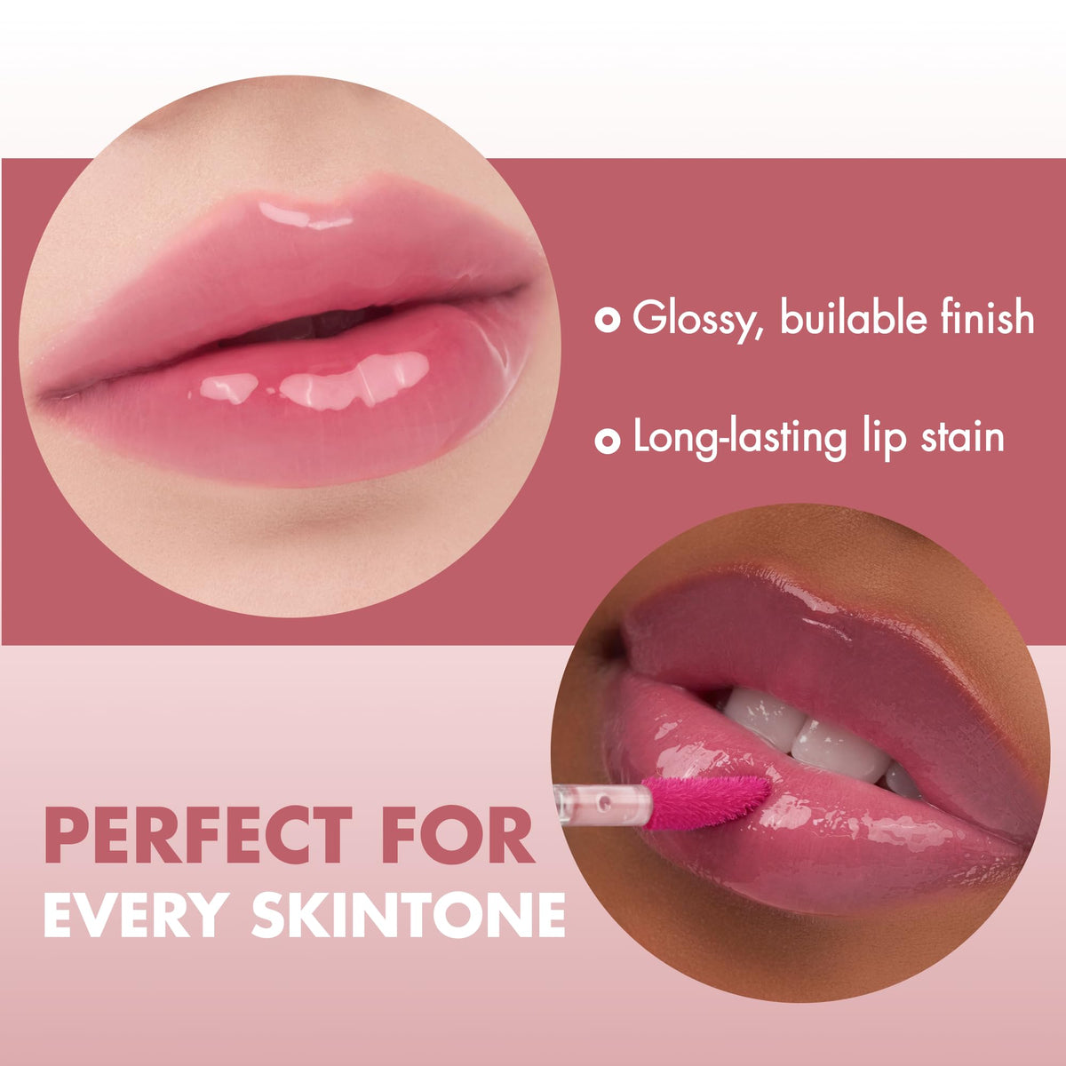 rom&nd Juicy Lasting Tint #33 Bare Vine avec maquillage naturel