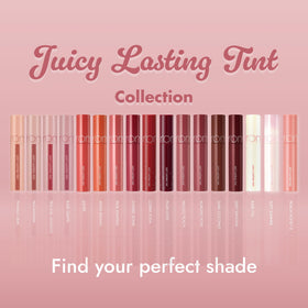 rom&nd Juicy Lasting Tint Bare Fig V1 with other lip products