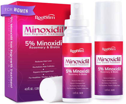 RootStim Spray 5% Minoxidil Femmes 2-Pack 60ML vue de face