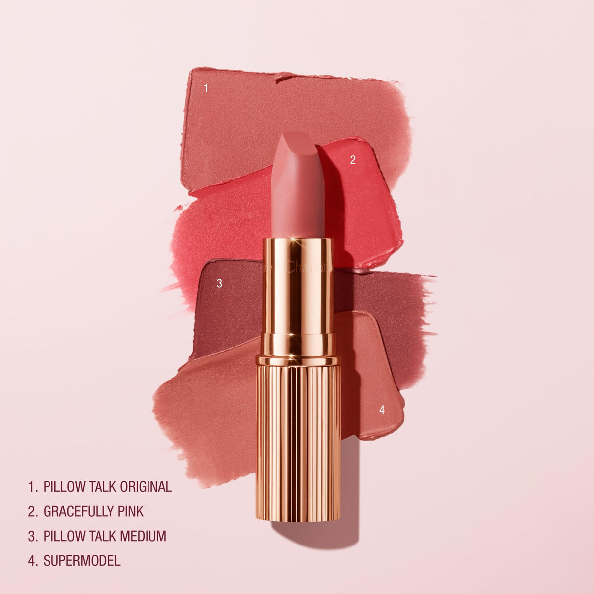 Rouge à Lèvres Charlotte Tilbury sur un fond neutre