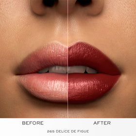 Rouge à lèvres Lancôme L'Absolu Rouge 265 dans un environnement glamour
