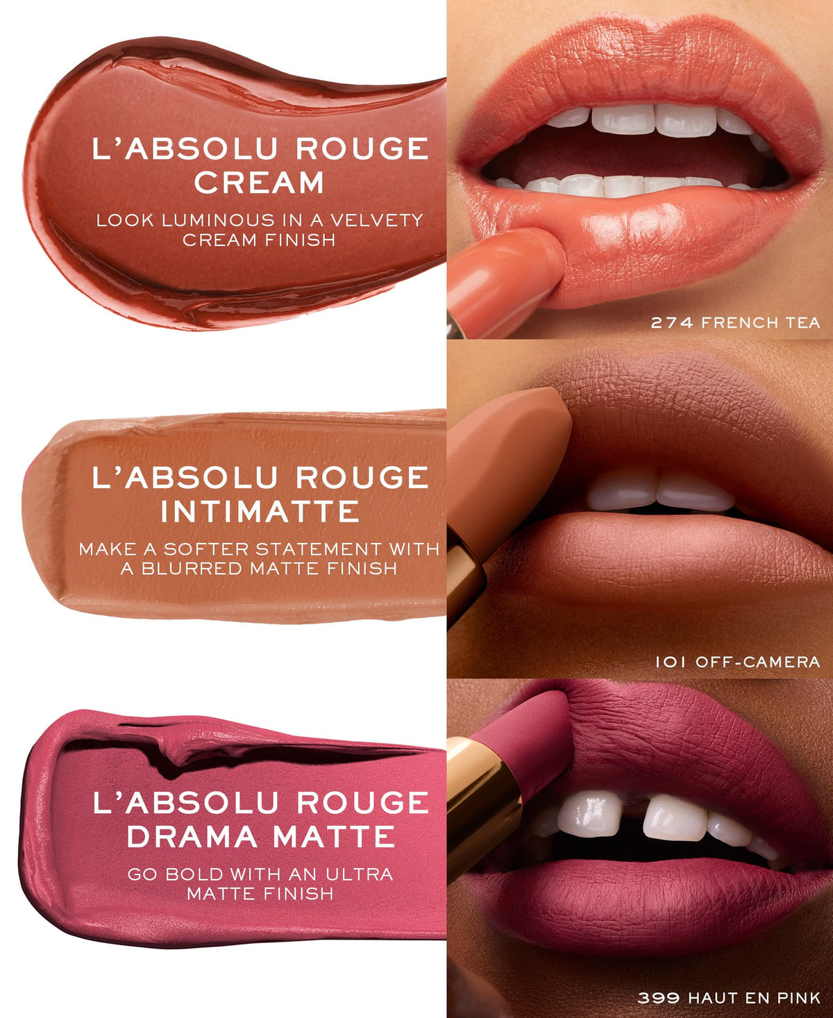 Rouge à lèvres Lancôme L'Absolu Rouge 337 Blush Classique ouvert avec applicateur