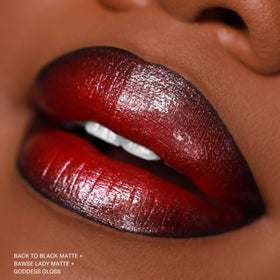 Rouge à Lèvres Liquide Mat Bawse Lady, application avec gloss