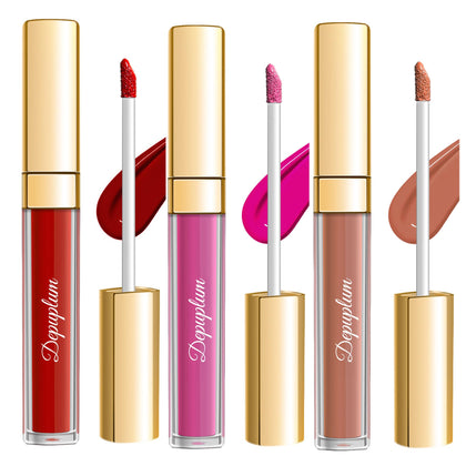 Rouge à lèvres mat Depuplum en trois teintes différentes