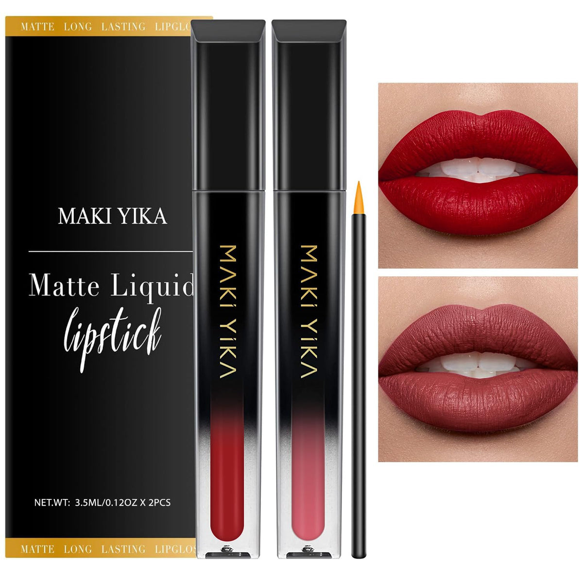 Rouge à lèvres mat rouge MAKI YIKA avec tube