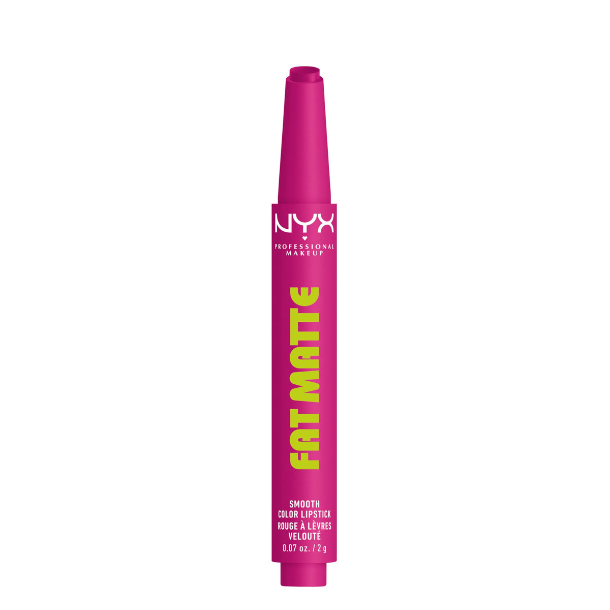 Rouge à Lèvres Matte Fat NYX en Fuchsia - vue avant