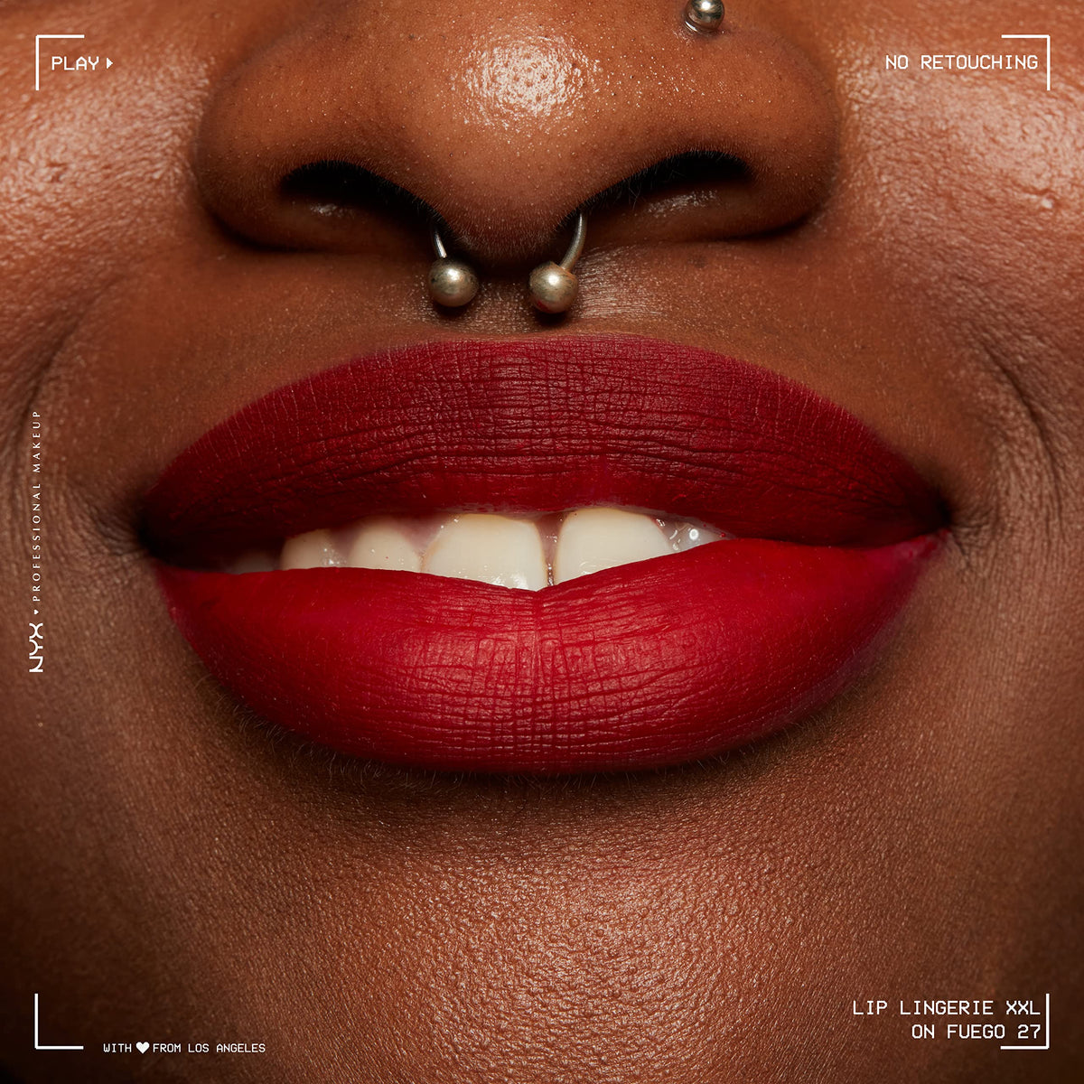 Rouge à lèvres NYX PROFESSIONAL MAKEUP Lip Lingerie XXL On Fuego avec applicateur