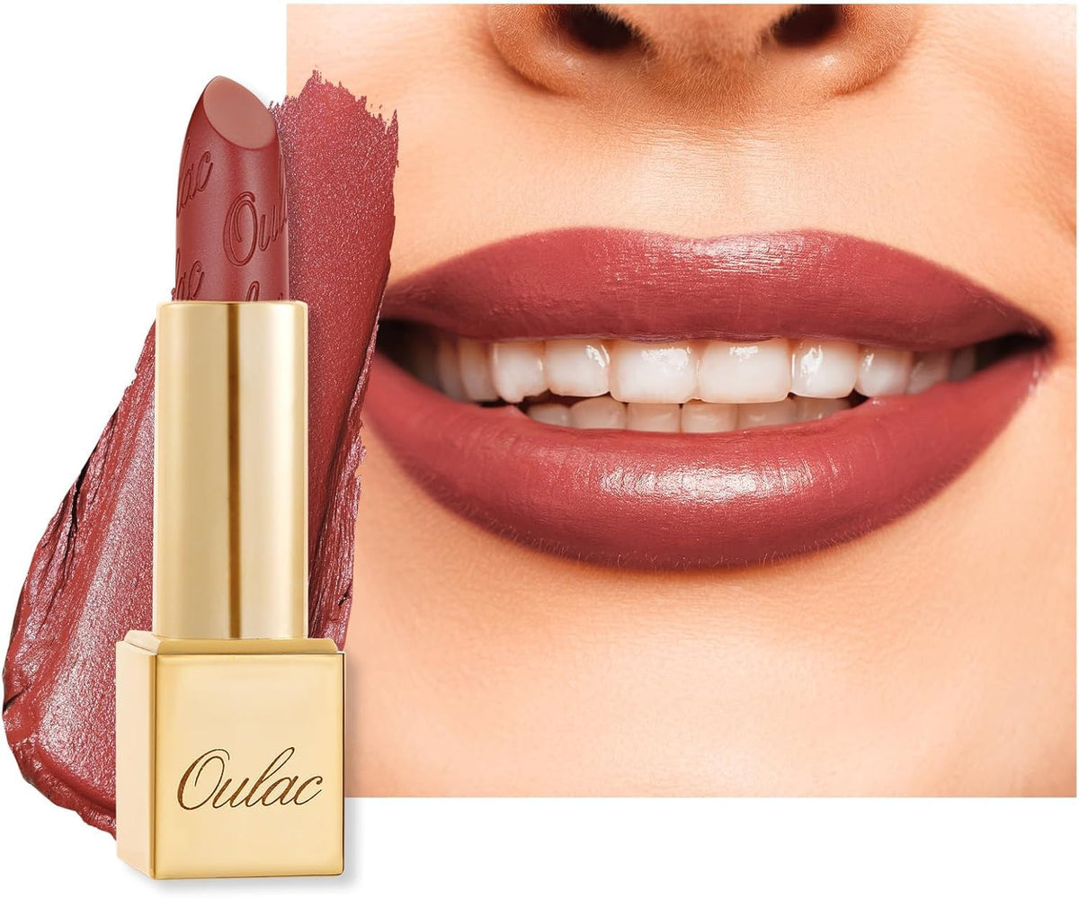 Rouge à lèvres Oulac GM05 modèle terracotta avec finition métallisée