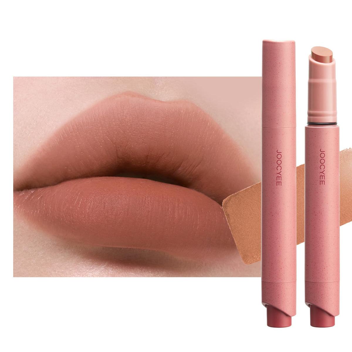 Rouge à lèvres velours mat Joocyee couleur beige nude face avant
