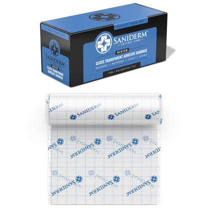 Rouleau de bandage Saniderm pour soins après-tatouage, 6 in x 8 yd