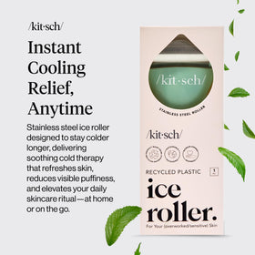 Rouleau de glace Kitsch sur un fond blanc, montrant le design élégant