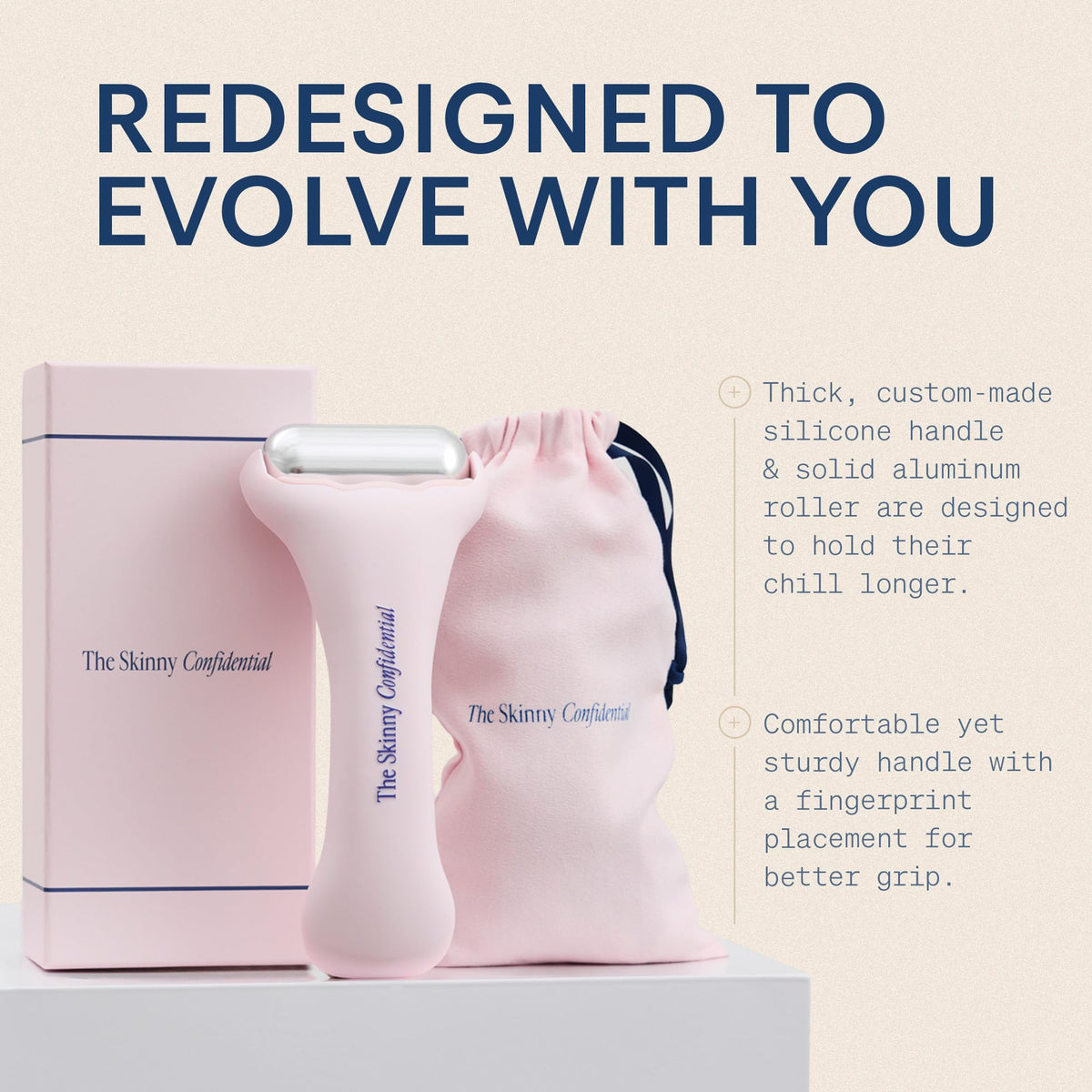 Rouleau de Glace The Skinny Confidential utilisé sur le visage