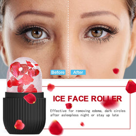 Rouleau de glace XHJRI en action sur un visage