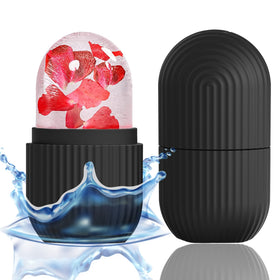 Rouleau de glace XHJRI en silicone noir pour le visage