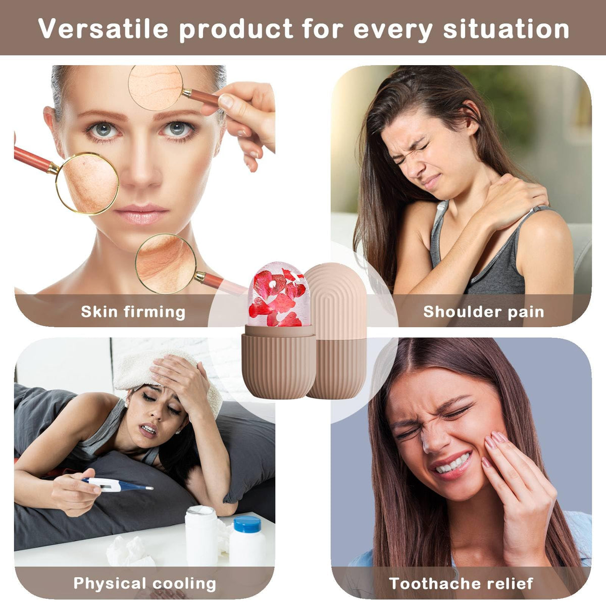 Rouleau de massage glacé XHJRI en silicone de haute qualité