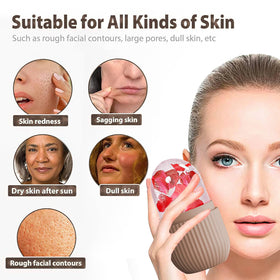Rouleau de massage glacé XHJRI en utilisation sur le visage