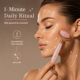 Rouleau de quartz rose avec prise ergonomique