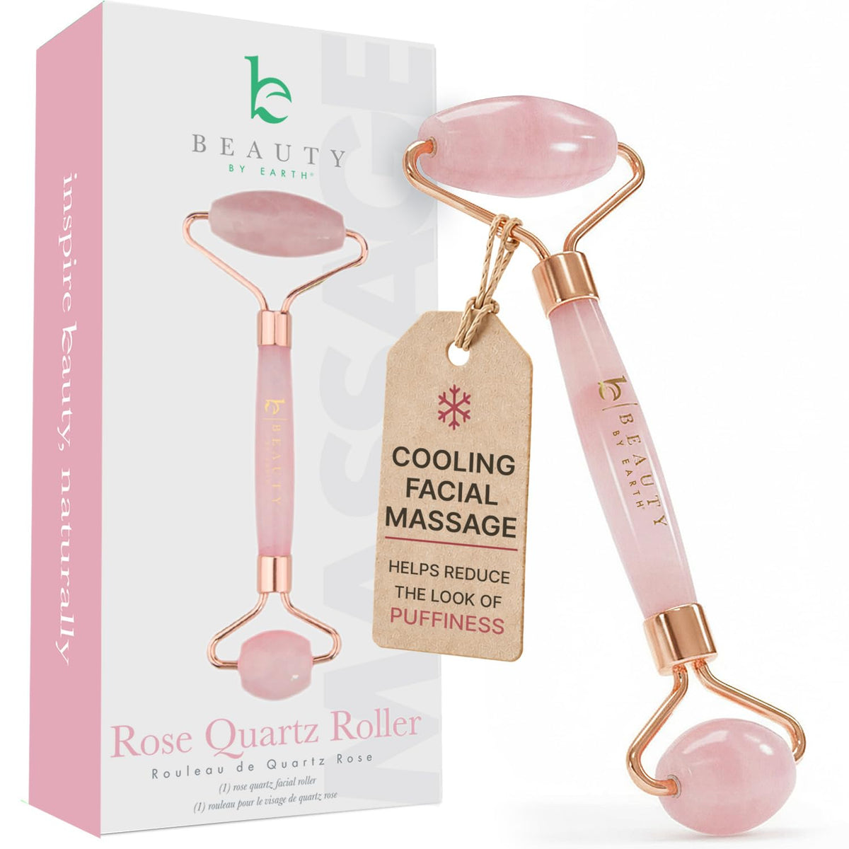 Rouleau de quartz rose dans son coffret magnétique
