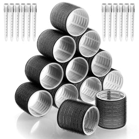 Rouleaux à cheveux jumbo Acejoz avec clips en acier inoxydable