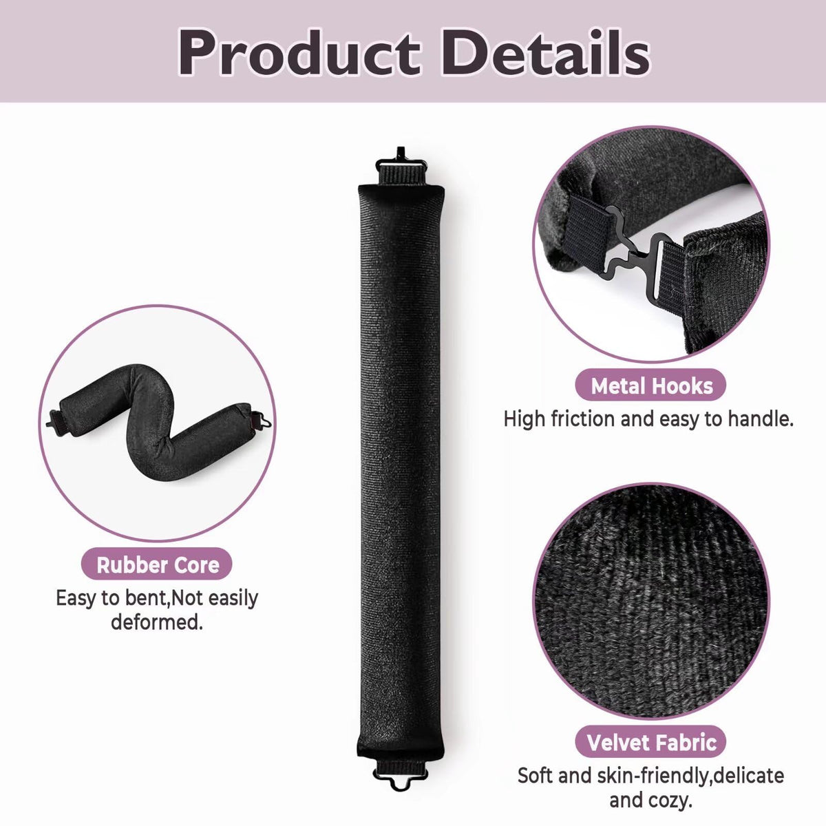 Rouleaux à cheveux posicurly avec écharpe en satin pliée
