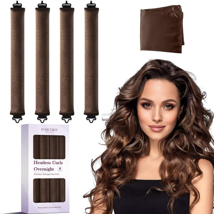Rouleaux à cheveux sans chaleur posicurly en velours noir