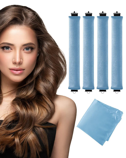 Rouleaux à cheveux Seritant avec écharpe en satin, vue de face