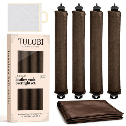 Rouleaux à curls TULOBI jumbo en velours avec écharpe satin