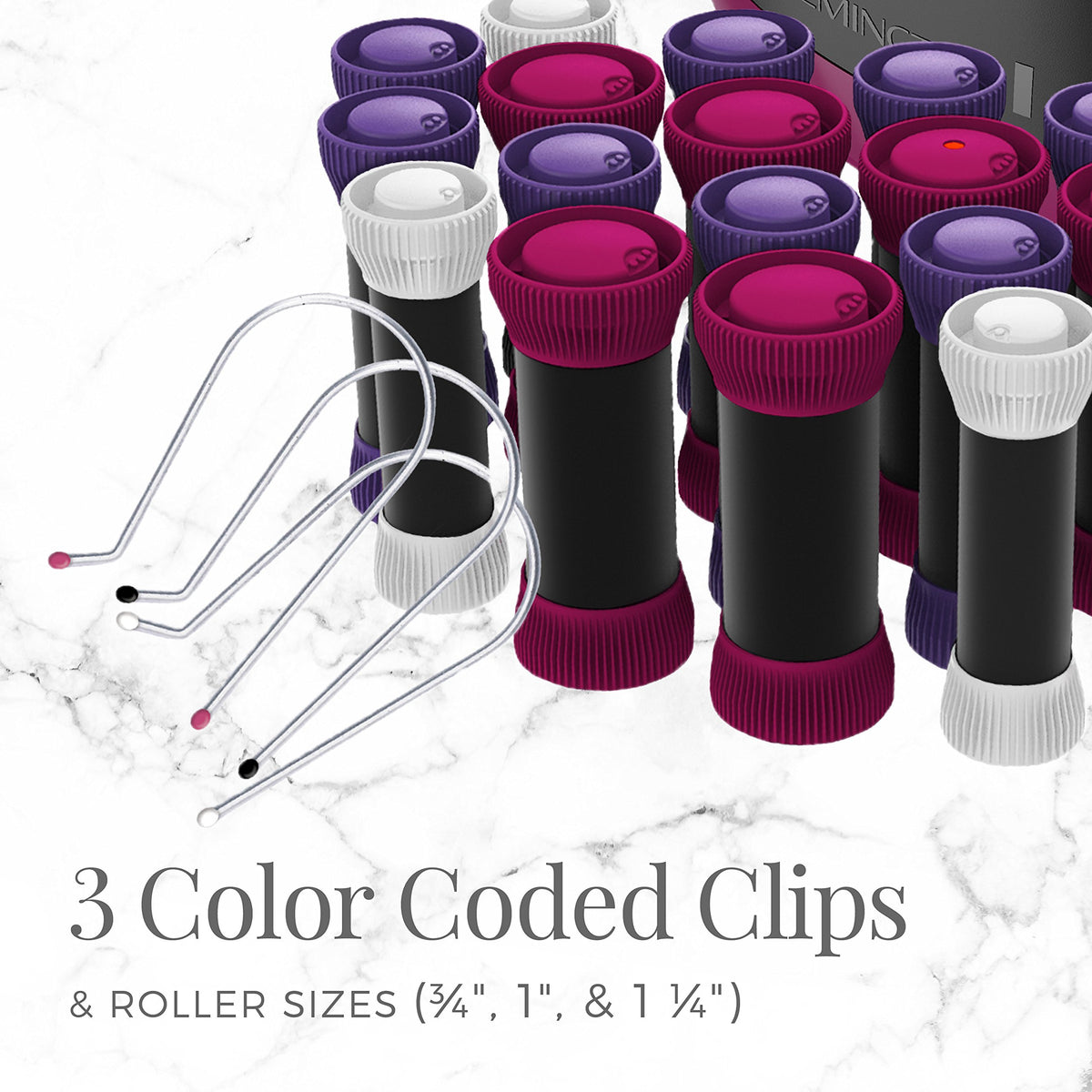 Rouleaux Chaleur Ionic Remington en utilisation sur cheveux