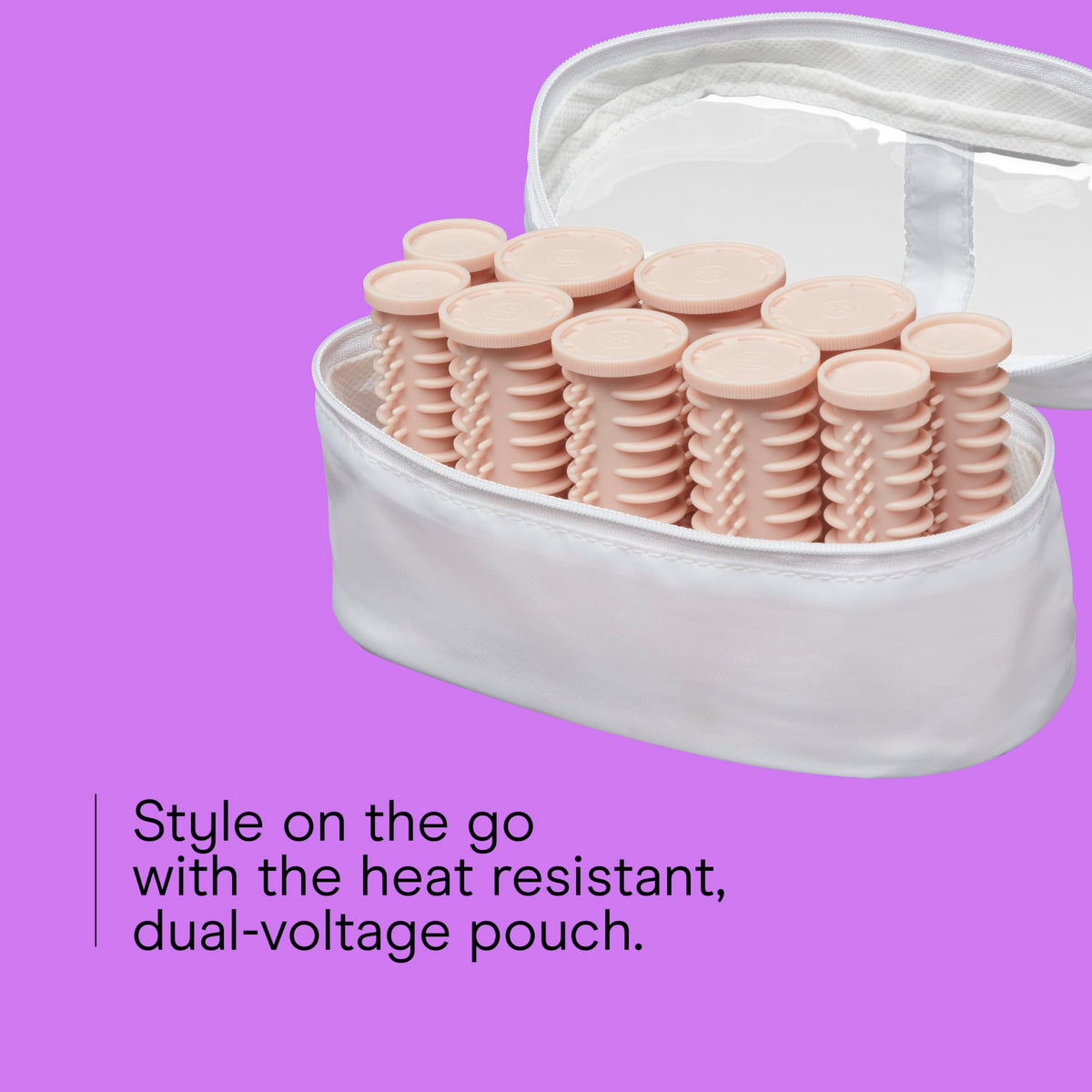 Rouleaux chauffants Conair en utilisation pour créer des boucles