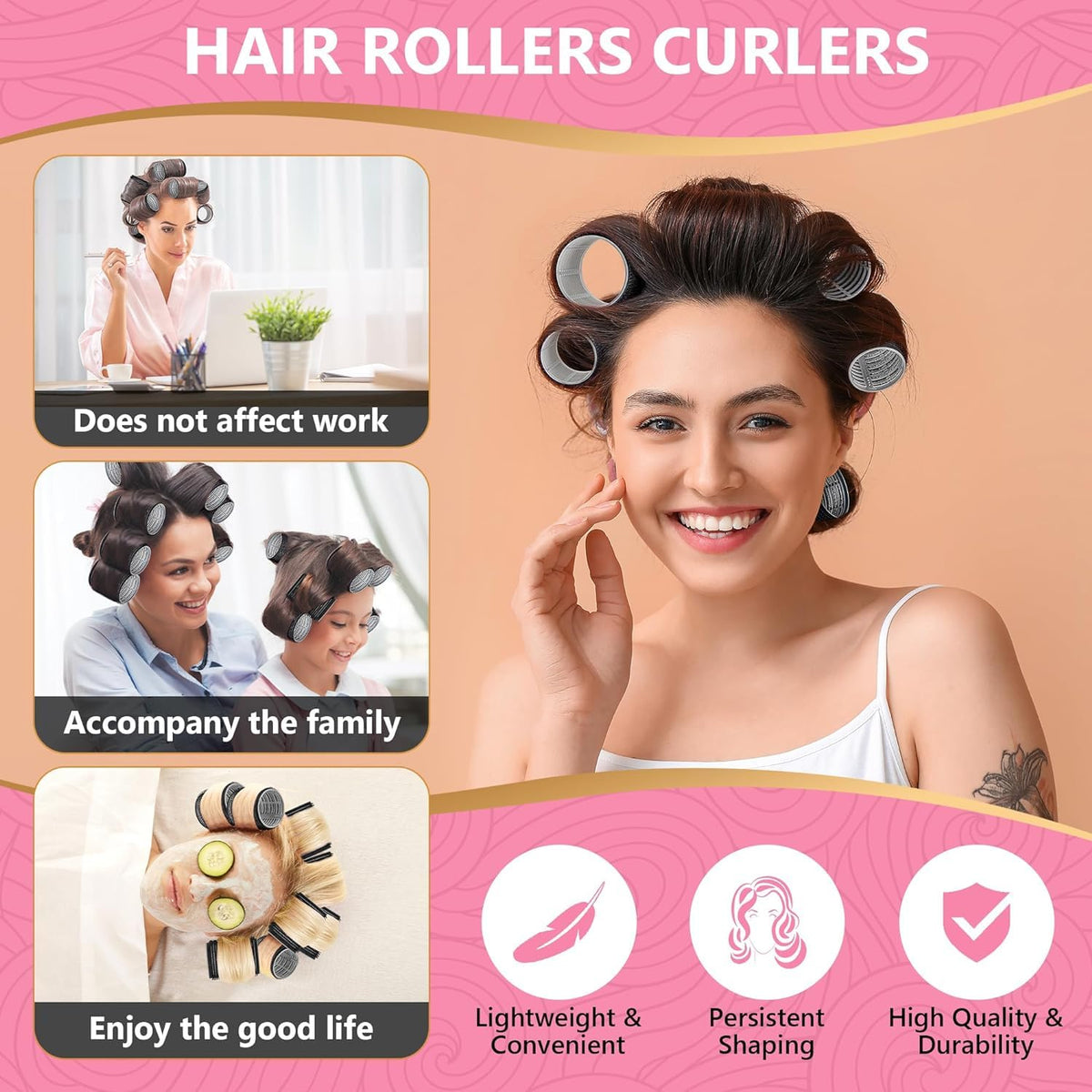 Rouleaux cheveux Caija-H en nylon écologique