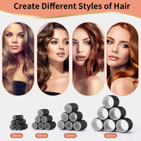 Rouleaux cheveux Caija-H grands de 45 mm avec clips