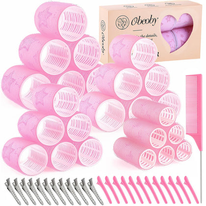 Rouleaux cheveux obeoby rose étoile vue de face