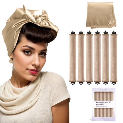 Rouleaux cheveux sans chaleur posicurly ensemble de 6 pièces