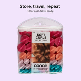 Rouleaux Conair en position sur un lit