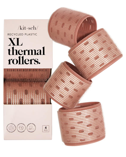 Rouleaux de cheveux en céramique Kitsch terracotta vue de face