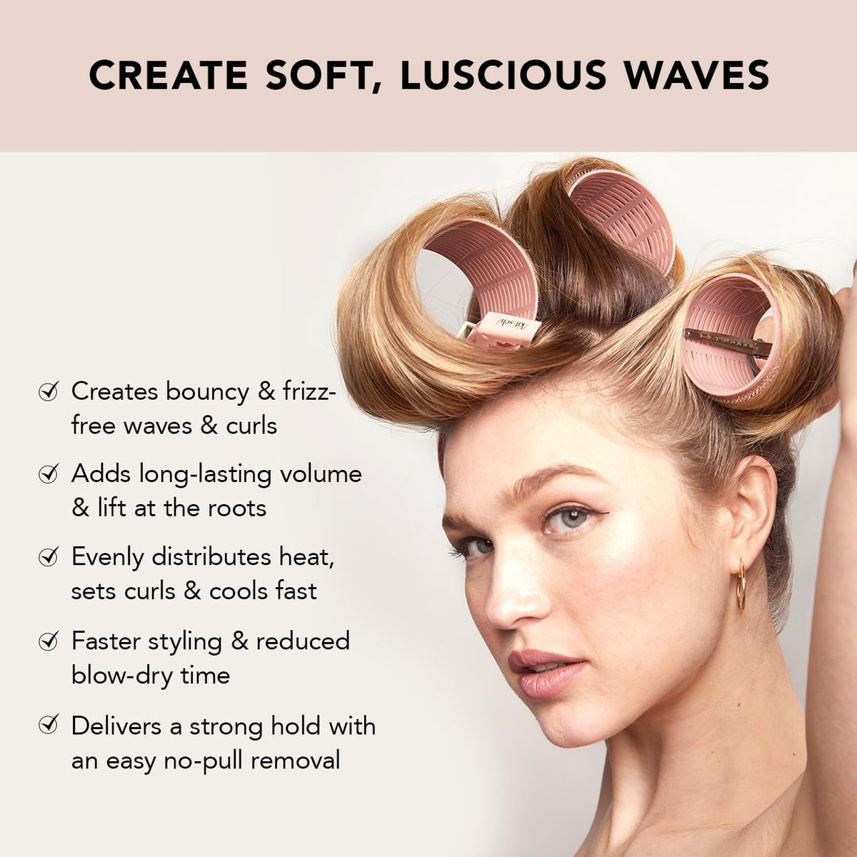 Rouleaux de cheveux Kitsch en céramique avec des cheveux enroulés