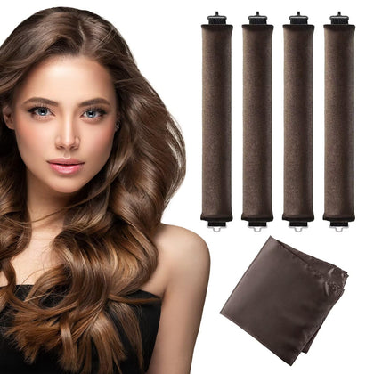 Rouleaux de cheveux Seritant en velours satin avec écharpe