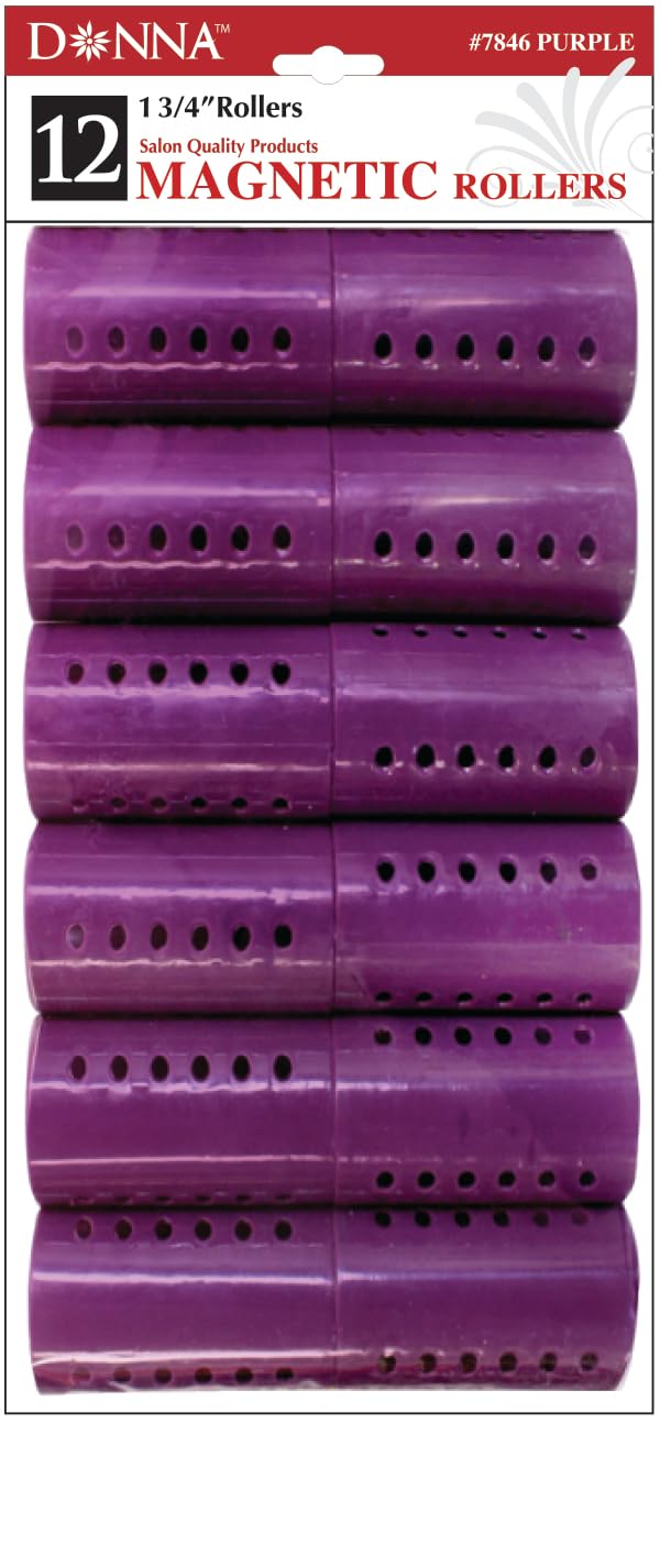 Rouleaux DONNA en plastique violet avec clips de fixation