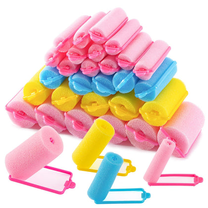 Rouleaux en mousse MAQIHAN de 36 pièces en couleurs mélangées