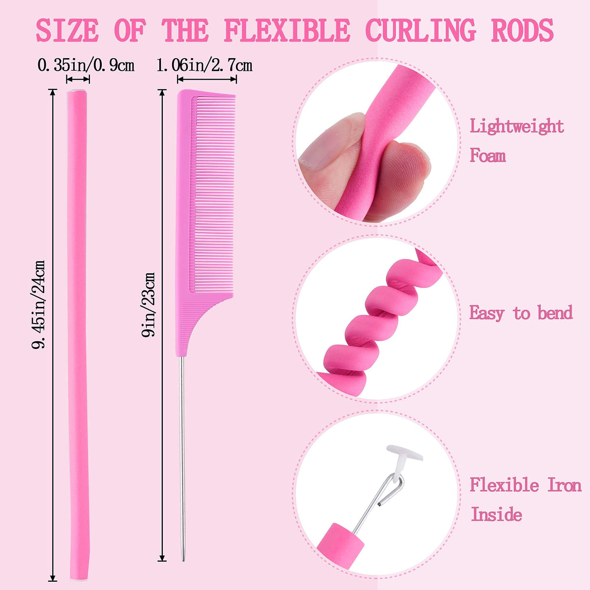 Rouleaux flexibles Buytta en usage pendant le coiffage
