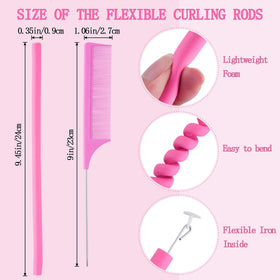 Rouleaux flexibles Buytta en usage pendant le coiffage