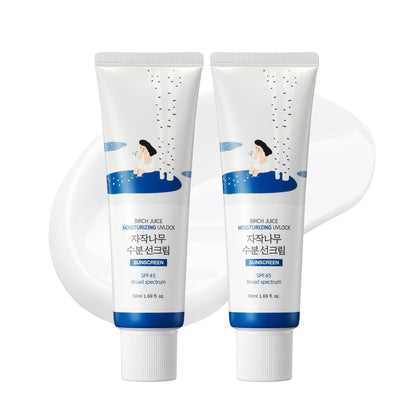 ROUND LAB Crème Solaire Hydratante UV LOCK SPF 45 avant et arrière