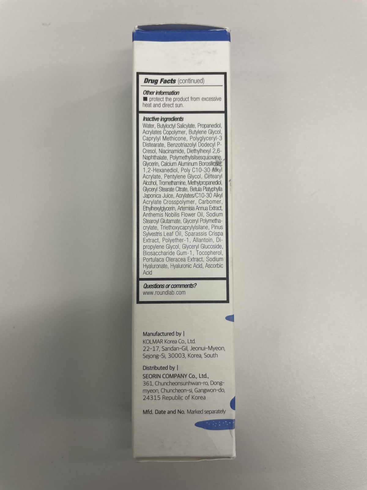 ROUND LAB Crème Solaire UV LOCK SPF 45 68g en application sur le visage