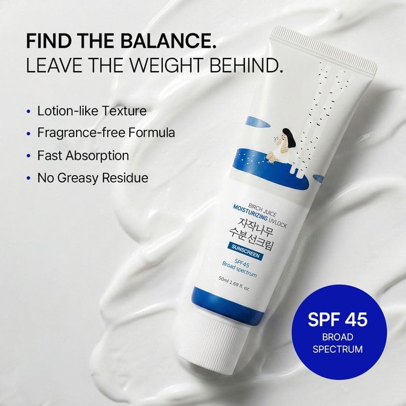 ROUND LAB Crème Solaire UV LOCK SPF 45 68g en situation de soin