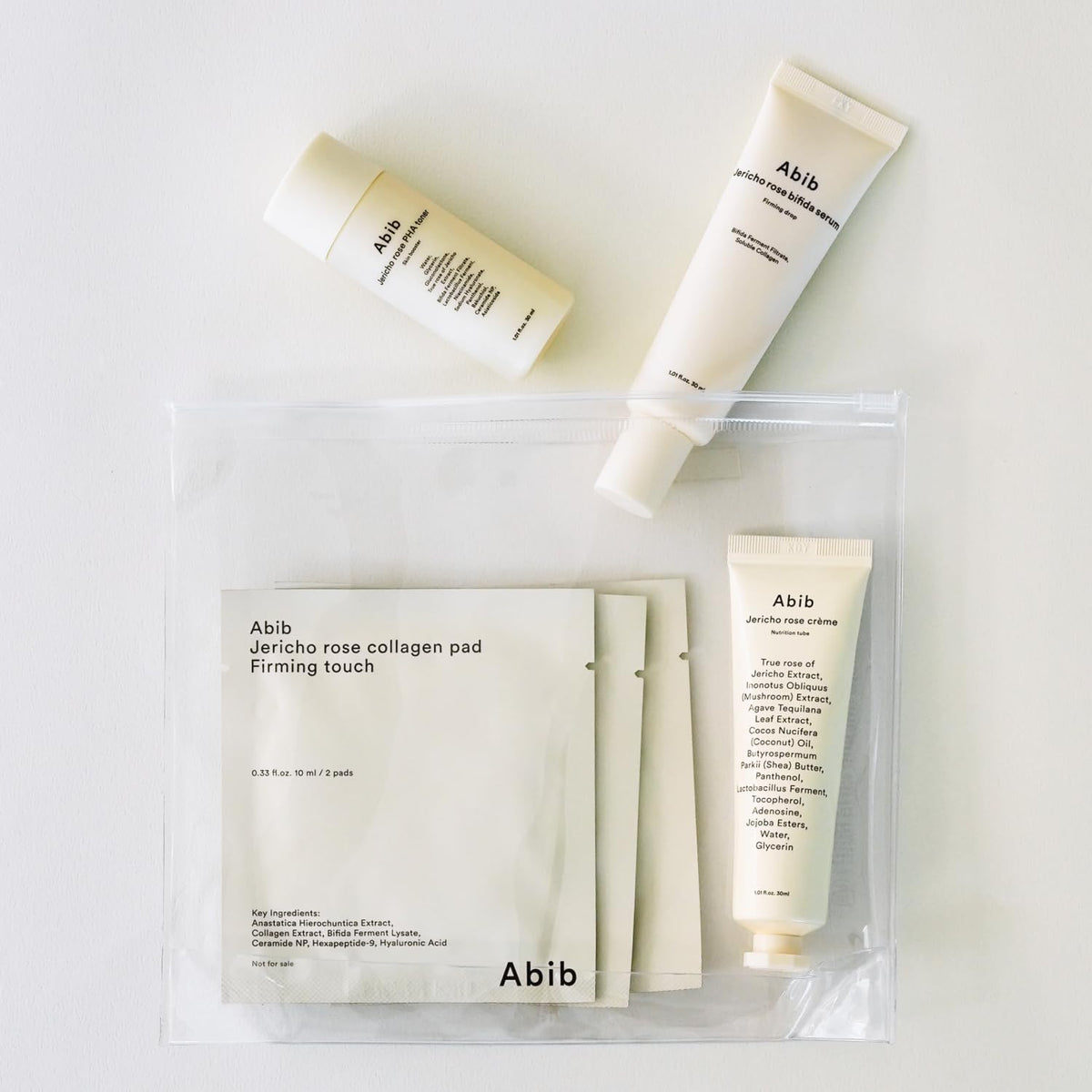 Routine de soins de la peau avec le kit Abib Jericho