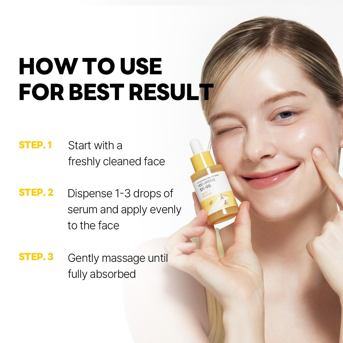 Routine de soins de la peau avec Sérum Vita Niacinamide