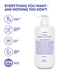 Routine Wellness Shampoo Anti-Perte 454g dans un cadre naturel