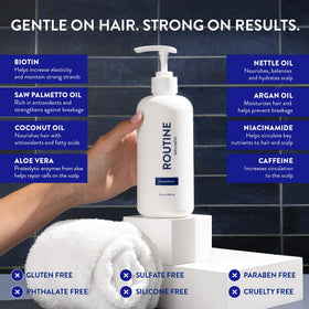 Routine Wellness Shampoo Anti-Perte 454g texture mousseuse