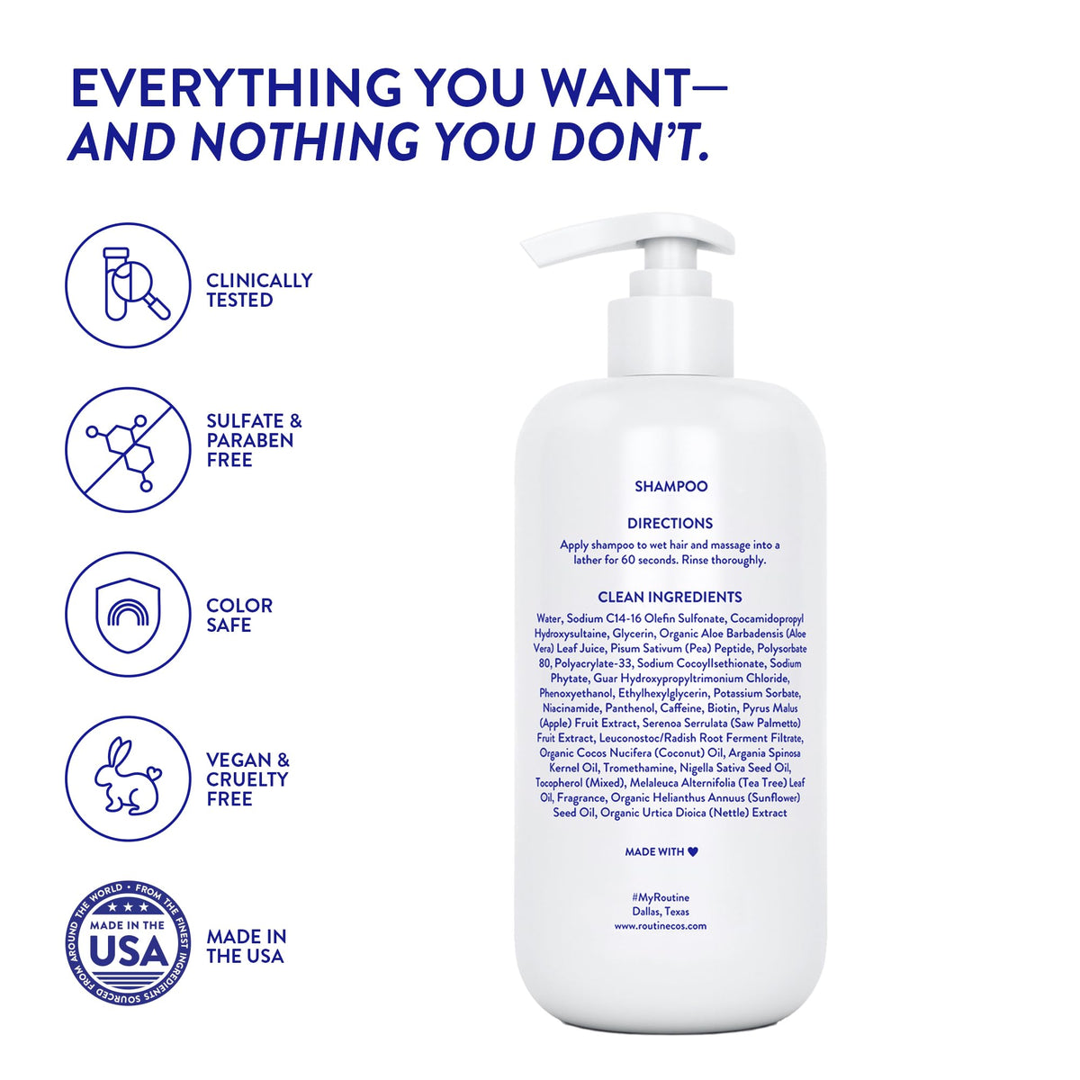 Routine Wellness Shampoo après utilisation sur cheveux brillants